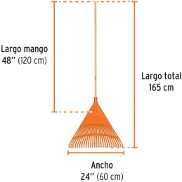 Escobas Plastica Rigida 24" 26 Dientes Mango 48", Polipropileno de Alta Resistencia, EP-26R 19788 Truper Truper-Escobas Plastica