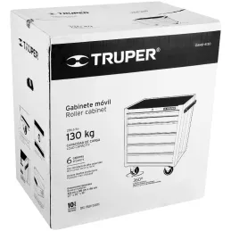 Gabinete Metalico Movil, 6 Cajones, en Lamina de Acero con Cerradura y Freno Manual, GAMO-6130 12067 Truper Truper-Gabinete Meta
