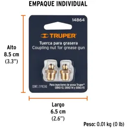 Repuesto para Engrasadora Tuerca, GRAS-NUT 14864 Truper Truper-Repuesto para Engrasadora Tuerca, GRAS-NUT 14864 Truper Para gras