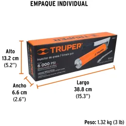 Engrasadora Reforzada 14oz 4500 lb/pulg2 y Refacciones, Extension Flexible y Rigida, GRAS-13 14859 Truper Truper-Engrasadora Ref