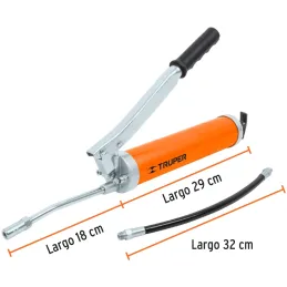 Engrasadora Industrial 14oz 6000 lb/pulg2 y Refacciones, Extension Flexible y Rigida, GRAS-15 14861 Truper Truper-Engrasadora In