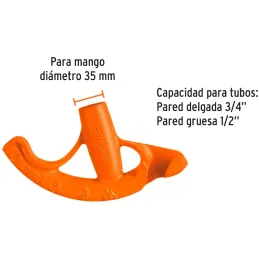 Doblador de Tubo CONDUIT 3/4", Fundido en Hierro Ductil, DOTU-5075 12846 Truper Truper-Doblador de Tubo CONDUIT 3/4", Fundido en