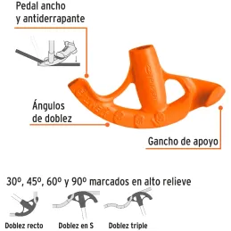 Doblador de Tubo CONDUIT 1/2", Fundido en Hierro Ductil, DOTU-50 12845 Truper Truper-Doblador de Tubo CONDUIT 1/2", Fundido en H