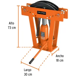 Doblador de Tubo Hidraulico 16 Toneladas, para Tubos de 1/2" a 3", DTH-16 12884 Truper Truper-Doblador de Tubo Hidraulico 16 Ton
