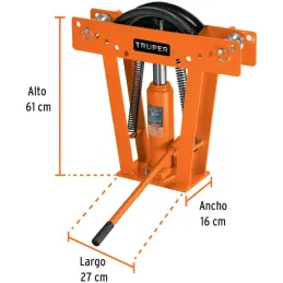 Doblador de Tubo Hidraulico 12 Toneladas, para Tubos de 1/2" a 2", DTH-12 12883 Truper Truper-Doblador de Tubo Hidraulico 12 Ton