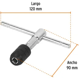 PortaMachos Tipo T, Tipo Chuck, Para Machos 1/2", Manija Deslizable para Mayor Palanca, MAN-T-1/2 11440 Truper Truper-PortaMacho