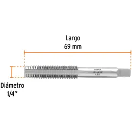 Machos 1/8" x40h NC RoscaStandar UNC AceroHSS Truper 11415 Truper-Machos 1/8" x40h NC RoscaStandar UNC AceroHSS Truper 11415 Par
