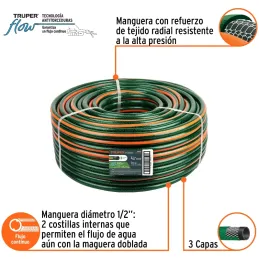 Mangueras 3/4" x100m 3Capas Reforzadas Truper 19859 Truper-Mangueras 3/4" x100m 3Capas Reforzadas Truper 19859 Manguera reforzad