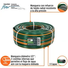 Mangueras 5/8" x100m 3Capas Reforzadas Truper 19858 Truper-Mangueras 5/8" x100m 3Capas Reforzadas Truper 19858 Manguera reforzad