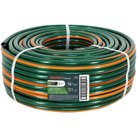 Mangueras 5/8" x100m 3Capas Reforzadas Truper 19858 Truper-Mangueras 5/8" x100m 3Capas Reforzadas Truper 19858 Manguera reforzad