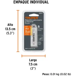 Cuchillas de Repuesto 5 Piezas para EXA-6, Truper REP-CUTEX 16979 Truper-Cuchillas de Repuesto 5 Piezas para EXA-6, Truper REP-C