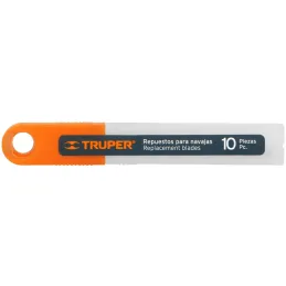 Cuchillas de repuesto 9mm 10u SK4 Navaja cutters 16971 16968 22403 Truper 16962 Truper-Cuchillas de repuesto 9mm 10u SK4 Navaja 