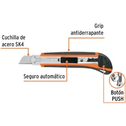 Cutter 6" 18mm Profesional con AlmaMetalica y Grip 3NavajaSK4, Truper CUT-6XX 16977 Truper-Cutter 6" 18mm Profesional con AlmaMe