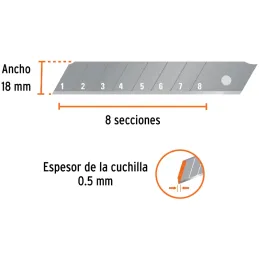 Cuchillas de repuesto 18mm 10u SK4 Navaja cutters 16976 16977 16974 22396 22405 Truper 16965 Truper-Cuchillas de repuesto 18mm 1
