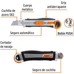 Cutter 6" 18mm AlmaMetalica y Grip Uso Pesado 5NavajasSK2, Truper CUT-6XX 16976 Truper-Cutter 6" 18mm AlmaMetalica y Grip Uso Pe