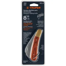 Navaja Abatible Universal 8", acero inoxidable, Mango de Madera, NEL-8 18539 Truper Truper-Navaja Abatible Universal 8", acero i