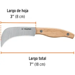 Cuchillo para Linoleo 7", Acero inoxidable, Para Vinil Alfombra Etc, CULI-6 17002 Truper Truper-Cuchillo para Linoleo 7", Acero 
