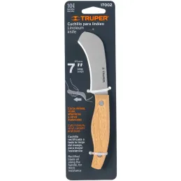 Cuchillo para Linoleo 7", Acero inoxidable, Para Vinil Alfombra Etc, CULI-6 17002 Truper Truper-Cuchillo para Linoleo 7", Acero 