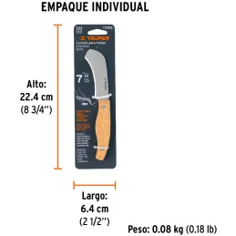 Cuchillo para Linoleo 7", Acero inoxidable, Para Vinil Alfombra Etc, CULI-6 17002 Truper Truper-Cuchillo para Linoleo 7", Acero 