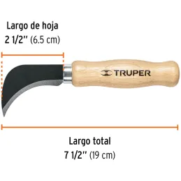 Cuchillo para Linoleo 7 1/2", Acero inoxidable, Para Vinil Alfombra Etc, NL-8 14462 Truper Truper-Cuchillo para Linoleo 7 1/2", 