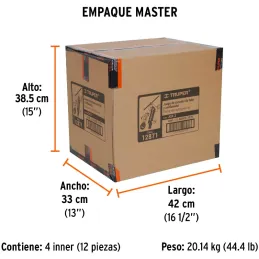 Juego de Cortador de Tubo y Avellanador, con estuche de Plastico, JCA-3 12871 Truper Truper-Juego de Cortador de Tubo y Avellana