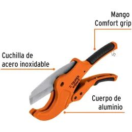 Cortador de Tubo PVC Profesional Corte 2 1/2", Cuerpo de Aluminio, cuchilla de Acero Inoxidable, COT-PVC-X 12867 Truper Truper-C