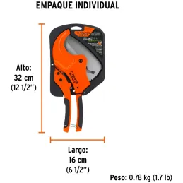 Cortador de Tubo PVC Profesional Corte 2 1/2", Cuerpo de Aluminio, cuchilla de Acero Inoxidable, COT-PVC-X 12867 Truper Truper-C
