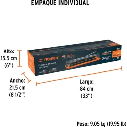 Cortador de Mayolica con Rodaje Corte 60cm, Cuchilla con Recubrimiento Titanio, CAZ-60 16781 Truper Truper-Cortador de Mayolica 