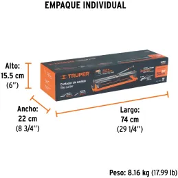 Cortador de Mayolica con Rodaje Corte 50cm, Cuchilla con Recubrimiento Titanio, CAZ-50 16780 Truper Truper-Cortador de Mayolica 