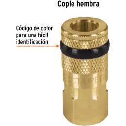 Acoples Rapido de Laton Hembra, Cuerda 1/4 NPT, COPLE-HEM-1/4 19084 Truper Truper-Acoples Rapido de Laton Hembra, Cuerda 1/4 NPT