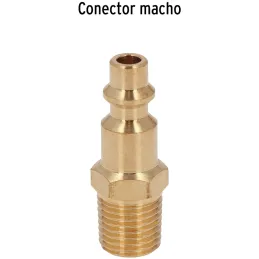 Conector Rapido de Laton Macho, Cuerda 1/4 NPT, CORAL-MA-1/4 19083 Truper Truper-Conector Rapido de Laton Macho, Cuerda 1/4 NPT,