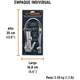 Inflador Calibrador de Cabeza Doble Profesional, Cuerpo Metalico, Max Presion 120 PSI, INFCA 19028 Truper Truper-Inflador Calibr