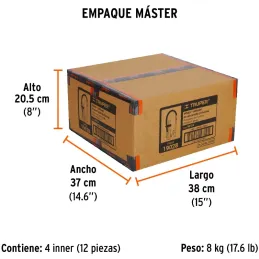 Inflador Calibrador de Cabeza Doble Profesional, Cuerpo Metalico, Max Presion 120 PSI, INFCA 19028 Truper Truper-Inflador Calibr