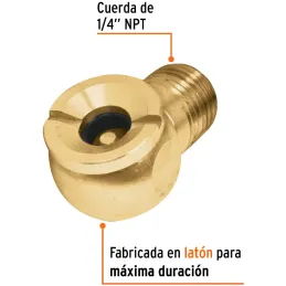 Cabeza Infladora de Llantas Macho, Fabricada en Laton, 1/4 NPT, BOCH-MA-1/4 19087 Truper Truper-Cabeza Infladora de Llantas Mach