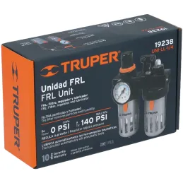 Filtro de Limpieza y Lubricacion, Elimina contaminantes Solido y Liquidos Max 140 PSI, 1/4 NPT, UNI-LL-1/4 19238 Truper Truper-F