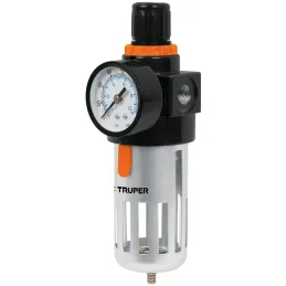 Filtro y Regulador de Aire, Elimina Contaminantes Solido y liquidos, Max Presion 140 PSI, 1/4 NPT, FIRE-1/4 18238 Truper Truper-