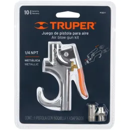 Pistola Mini Metalica para Sopletear, Cuerpo Metalico, Diseño Compacto, 1/4 NPT, PISO-1 19023 Truper Truper-Pistola Mini Metalic