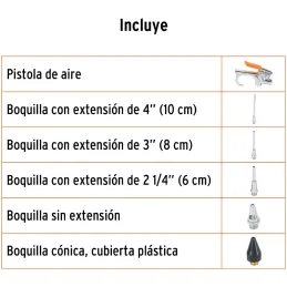 Juego de Pistola Solpleteadora con 5 Boquillas, Diseño Compacto, 1/4 NPT, JAN-5 19077 Truper Truper-Juego de Pistola Solpleteado