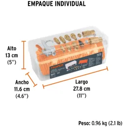 Juego de 15 accesorios neumaticos, para Limpiar, Inflar y Calibrar, 1/4 NPT, Conexion Rapida, JAN-15 19094 Truper Truper-Juego d