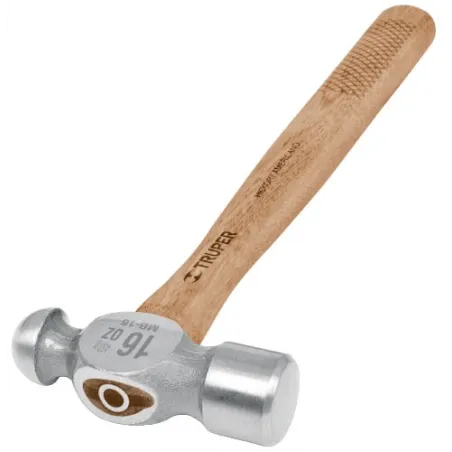  Martillos 16oz Cabeza Bola C33mm MHickoryGrip14" Truper 16902 28.813559 Martillo de Bola Cabeza 16 oz, Boca 1 5/16", Mango Hick