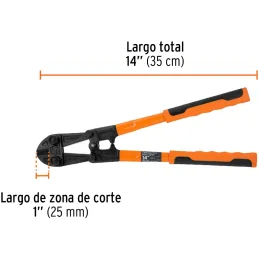 Cizallas Profesionales Corte 1/4" Medida 14", Acero al cromo molibdeno, CP-14X 12831 Truper Truper-Cizallas Profesionales Corte 