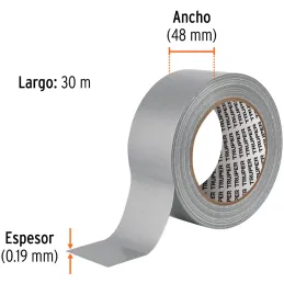 Cintas Ducte Tape 48mm x30m Resistente a Temperaturas Truper 12587 Truper-Cintas Ducte Tape 48mm x30m Resistente a Temperaturas 