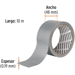 Cintas Ducte Tape 48mm x10m Resistente a Temperaturas Truper 12586 Truper-Cintas Ducte Tape 48mm x10m Resistente a Temperaturas 