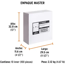 Teflon Sella Roscas 1" x7m E0.075mm Sellar y prevenir fugas Truper 12511 Truper-Teflon Sella Roscas 1" x7m E0.075mm Sellar y pre