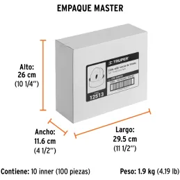 Teflon Sella Roscas 3/4" x13m E0.075mm sellar y prevenir fugas Truper 12513 Truper-Teflon Sella Roscas 3/4" x13m E0.075mm sellar
