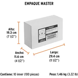 Teflon Sella Roscas 1/2" x13m E0.075mm sellar y prevenir fugas Truper 12512 Truper-Teflon Sella Roscas 1/2" x13m E0.075mm sellar