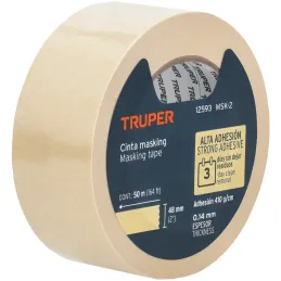 Cintas Masking Tape 48mm x50m Alta Resistencia Truper 12593 Truper-Cintas Masking Tape 48mm x50m Alta Resistencia Truper 12593 C