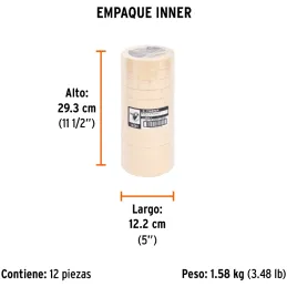 Cintas Masking Tape 24mm x50m Alta Resistencia Truper 12591 Truper-Cintas Masking Tape 24mm x50m Alta Resistencia Truper 12591 C