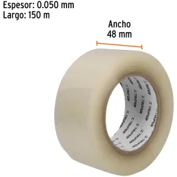 Cintas de Embalaje Transparente 48mm x150m Adhesivo acrilico E0.050mm Truper 12557 Truper-Cintas de Embalaje Transparente 48mm x