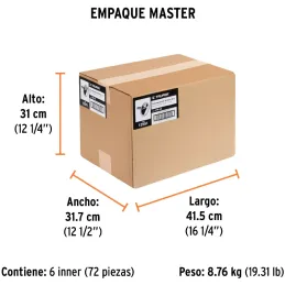 Cintas de Embalaje Transparente 48mm x40m Adhesivo acrilico E0.050mm, Truper 12551 Truper-Cintas de Embalaje Transparente 48mm x